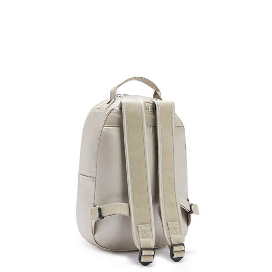 Kipling Seoul Small Metallic Tablet Backpacks Metallic Glow | AU 1610MQ